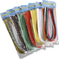 Folia Chenilledraht 50cm 8mm 10 Stück farbig sortiert