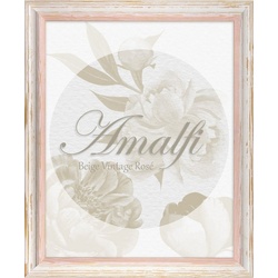 BIRAPA Einzelrahmen Bilderrahmen Amalfi, (1 Stück), 37,5×98 cm, Rosé Weiß Vintage, Holz rosa|weiß 37,5 cm x 98 cm