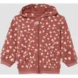 s.Oliver Leichte Sweatjacke mit Kapuze und Glitzer-Details - rot - 62