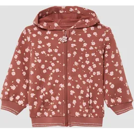 s.Oliver Leichte Sweatjacke mit Kapuze und Glitzer-Details - rot - 62