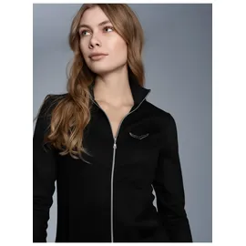TRIGEMA Sweatjacke » Jacke veredelt mit Kristallsteinen«, Gr. M, schwarz, Trainingsjacken, 87662263-M