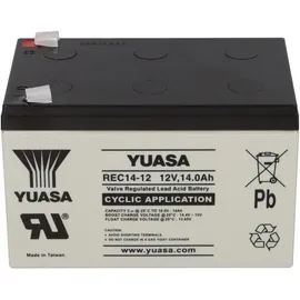 YUASA Blei-Akku REC14-12 12V 14Ah Zyklenfest, Faston 6,3mm