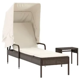 vidaXL Sonnenliege 200 x 58 x 130 cm Braun