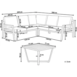 Beliani Vizzini Loungeset grau/schwarz