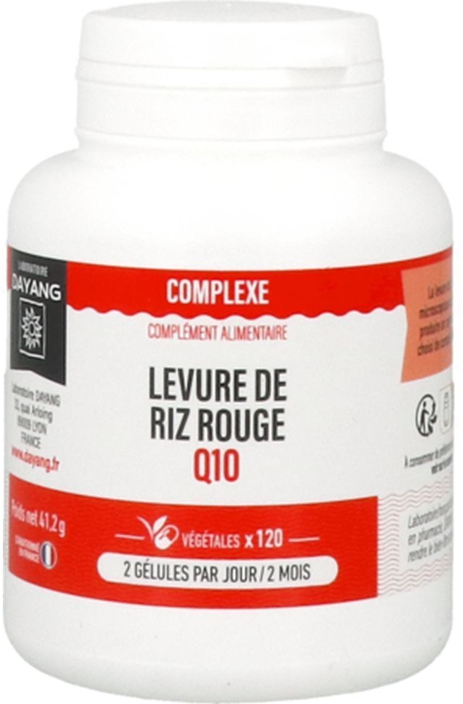 Dayang Levure De Riz Rouge Q10, Gélule, complément alimentaire à base de levure de riz rou 120 pc(s) capsule(s)
