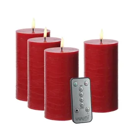 uYuni LED Kerzenset PIA 15 cm rot 4 St.