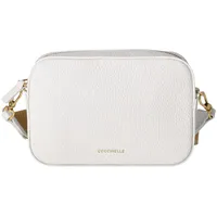 Umhängetasche Leder 18 cm brillant-white