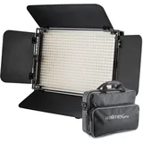 Walimex Niova 600 Plus Flächenleuchte, Studioleuchte, Videoleuchte, Dauerlicht, Schwarz