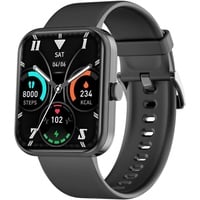 Smartwatch, Bluetooth Anrufe Smart Watch, Herren Damen Fitnessuhr, Armbanduhr mit Pulsmesser, Schlafmonitor, Schrittzähler, SpO2 - Schwarz