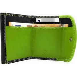lemasi Mini Geldbörse Portemonnaie schwarz limette