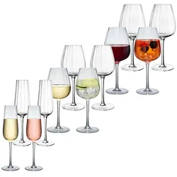 Villeroy & Boch Rose Garden Wein- und Sektgläserset 12er Set Gläser   