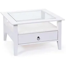 Interlink Provence mit Schubladen Holz Glas weiß 75 x 45 cm