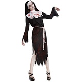Boland - Kostüm Zombie Nonne für Erwachsene, Faschingskostüm, Kostümset für Halloween, Karneval und Mottoparty