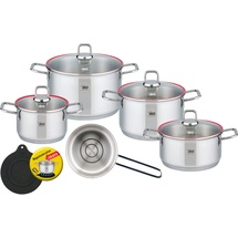 ELO Excellent Topf-Set 6-tlg. 3 x Fleischtopf + Bratentopf + Kasserolle  inkl. Untersetzer