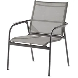 Sieger Sirio Loungesessel Aluminium Stapelbar - Eisengrau