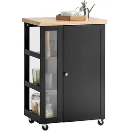 SoBuy Küchenwagen Servierwagen Schwarz 60x90x40cm