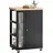 SoBuy Küchenwagen mit 2 Türen Schwarz 60x40x90cm Modern