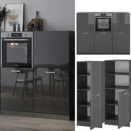 Vicco Küchenzeile R-Line 180 cm Anthrazit Hochglanz