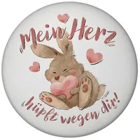 Speecheese Hase Magnet rund rund mit Spruch Mein Herz