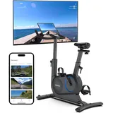 Heimtrainer Fahrrad mit Magnetischem Widerstand, RENPHO Exercise Bike mit APP, 24-EbeneWiderstand Einstellbar, Kardio Training Fitnessbikes mit LCD Monitor, Hometrainer Fahrrad 120 kg Belastbar