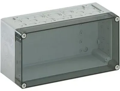 Wandgehäuse Kst IP65 B300xH150xT132mm ET114mm transp RAL7035