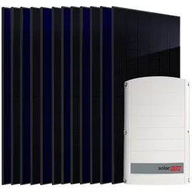 sunniva Balkonkraftwerk Fullblack Bifacial 6000 W inkl. SolarEdge SE6K Wechselrichter