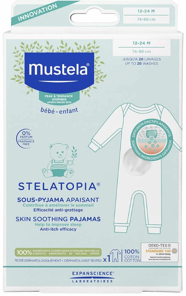 mustela® Bébé STELATOPIA® Sous-pyjama apaisant 12-24 mois Peau Atopique 1 pc(s) Autre
