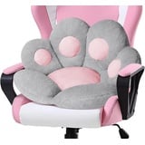 LANPEW Katze Pfot Rückenkissen Sitzkissen Cute Cat Paw Stuhlkissen Sitzkissen Plüsch Komfort Sitzpolster Büro Lazy Warm Sitzkissen Bett Tatami Bodenkissen für Home (60x60cm, grau)