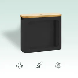 Relaxdays Toilettenpapier Aufbewahrung 36 x 43 x 17 cm 12-tlg. schwarz