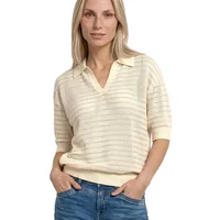 STREET ONE Kurzarmpullover Beige 34
