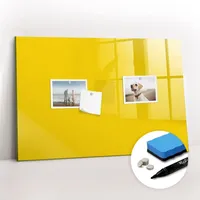 Tulup Magnettafel, Gelb, Glas, 60x0.4x40 cm, Dekoration, Magnettafeln &