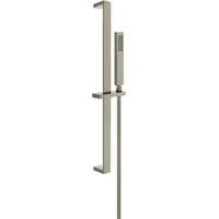 GESSI Rettangolo Duschgarnitur mit Handbrause, Schlauch, - Finox Optik