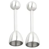 2er-Set Eierköpfer und Eieröffner aus Edelstahl, für harte/weiche Eier