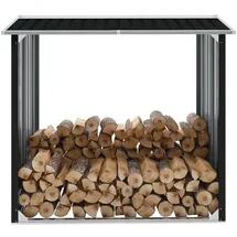 vidaXL Brennholzlager Verzinkter Stahl 172 x 91 x 154 cm Anthrazit