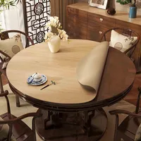 GYYFQH Leder Tischdecke Rund Runder Tisch aus Holz Wasser- Und Ölbeständige Tischdecke Leder Esstisch Tischmatte Isolierte Schreibtisch-Schutzunterlage(B, 110cm Round)
