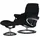 Stressless Relaxsessel Reno Leder 92 x 110 x 80 cm Schwarz mit Hocker