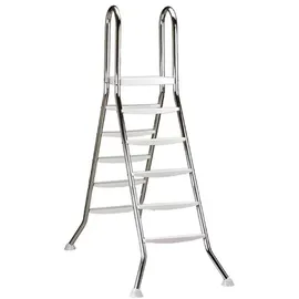 myPOOL Edelstahl Hochbeckenleiter silber 1,50 m
