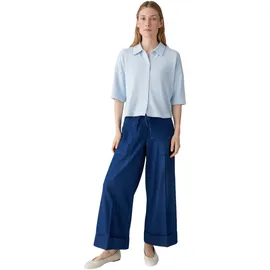 Opus Damen Blusen/Hemden | Jerseyshirt in feiner Strickoptik Blau 36