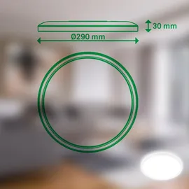 Briloner LED-Panel 1 flg. 29x3 cm weiß