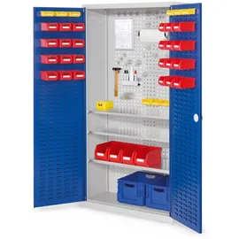Kappes Magazinschrank Stahl 1.950 x 1.000 x 410 mm lichtgrau/enzianblau 3 Fachböden
