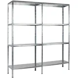 SCHULTE Regalwelt Kellerregal, Steck-Grund- u 1 Anbauregal 8 Böden