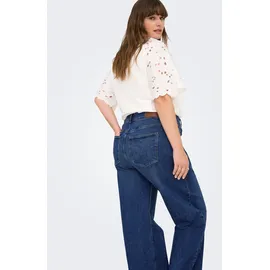 ONLY CARMAKOMA Jeans mit weitem Bein in Dark Blue denim), | Gr.: W42/L32