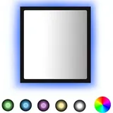 vidaXL LED-Badspiegel Schwarz 40x8,5x37 cm Spanplatte