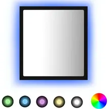 vidaXL LED-Badspiegel Schwarz 40x8,5x37 cm Spanplatte