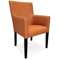 Echtleder Esszimmerstühle Stuhl Sessel Leder Stühle Armlehnen hoher Rückenlehne