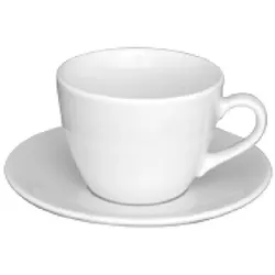 Eschenbach 4x Kaffee-/Cappuccino-Tasse Inhalt 0,21 ltr mit Untertasse Durchmesser 14,5 cm