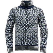 Devold Svalbard Wool Zip Neck Nacht / Offwhite L