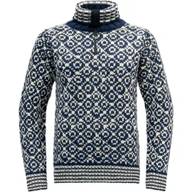 Devold Svalbard Wool Zip Neck Nacht / Offwhite L