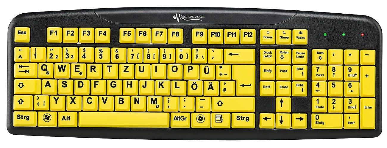 Preisvergleich Produktbild Komfort-Tastatur mit kontraststarken Großschrift-Tasten