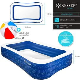 Kesser Aufblasbarer Pool 300 x 300 x 76 cm blau